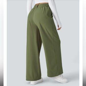 Halara Waffle Pants. Olive Green Wide-Leg Women's Troussers. Brand new. Small